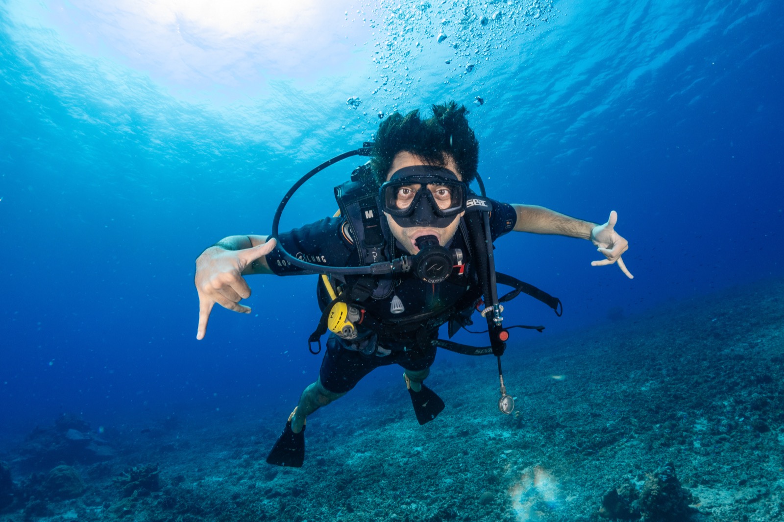 Sooraj Ruparelia scuba diving